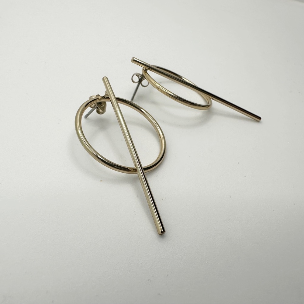 Pre-Owned geometric light gold earrings